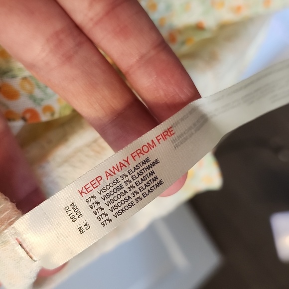 Free people mini dress cream with oranges print open back cross straps size S - Picture 8 of 9